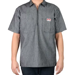 Half Zip Short Sleeve Butcher