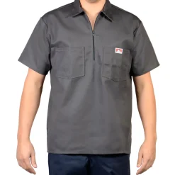 Half Zip Short Sleeve Charcoal