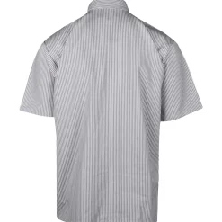 Half Zip Short Sleeve Grey Stripe