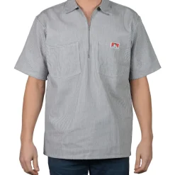 Half Zip Short Sleeve Hickory