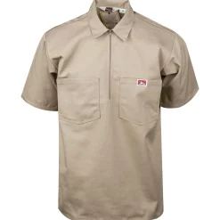 Half Zip Short Sleeve Khaki