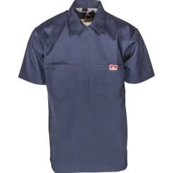 Half Zip Short Sleeve Navy