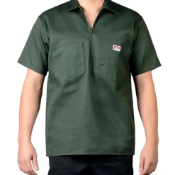 Half Zip Short Sleeve Olive