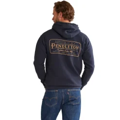 Heritage Logo Hoodie Navy Blazer/Gold