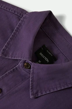 Herringbone Lightweight Relaxed Overshirt Punk Purple Herringbone