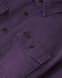 Herringbone Lightweight Relaxed Overshirt Punk Purple Herringbone