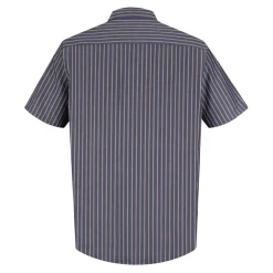 Industrial Stripe Work Shirt Khaki/Navy