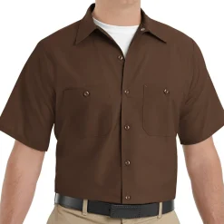 Industrial Work Shirt Brown