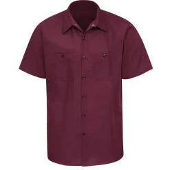 Industrial Work Shirt Burgundy