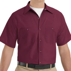Industrial Work Shirt Burgundy