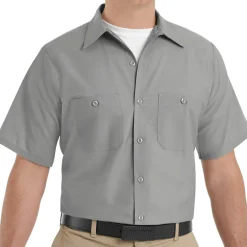 Industrial Work Shirt Light Grey