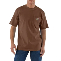 K87 S/S Pocket Tee Mocha Heather