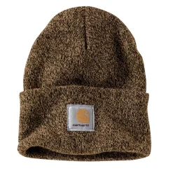 Knit Cuffed Beanie Dark Brown/Sandstone