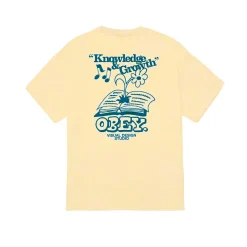 Knowledge & Growth Tee Pale Yellow