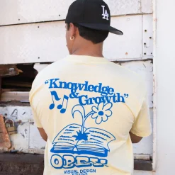 Knowledge & Growth Tee Pale Yellow