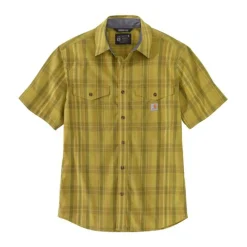 Lightweight S/S Plaid Shirt True Olive