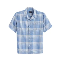 Linen Camp Shirt Blue/White Ombre 25'