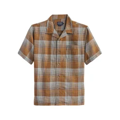 Linen Camp Shirt Brown/Blue Ombre 25'