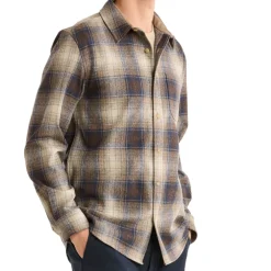 Lodge Shirt Blue/Taupe Mix Plaid 24'
