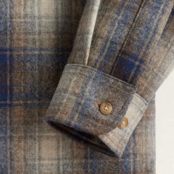 Lodge Shirt Blue/Taupe Mix Plaid 24'