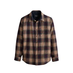 Lodge Shirt Brown/Navy/Red Plaid 24'
