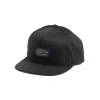 Logo Flat Brim Hat Black