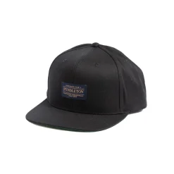 Logo Flat Brim Hat Black