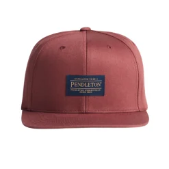 Logo Flat Brim Hat Maroon