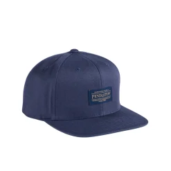Logo Flat Brim Hat Navy