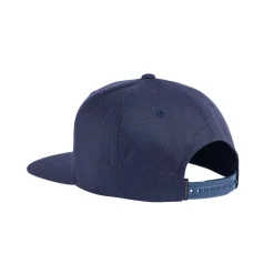 Logo Flat Brim Hat Navy