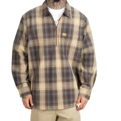 Long Sleeve Checker Shirt Brown/Grey