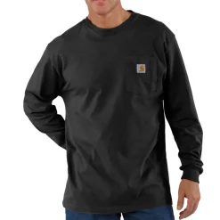 Loose Fit Heavyweight L/S Pocket Tee Black