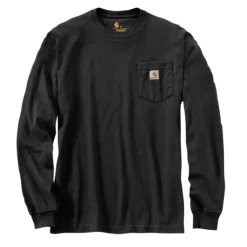 Loose Fit Heavyweight L/S Pocket Tee Black