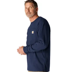 Loose Fit Heavyweight L/S Pocket Tee Navy