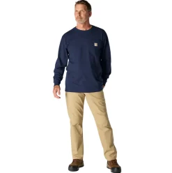 Loose Fit Heavyweight L/S Pocket Tee Navy