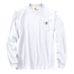 Loose Fit Heavyweight L/S Pocket Tee White