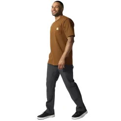 Loose Fit Heavyweight S/S Pocket Tee Oiled Walnut Heather