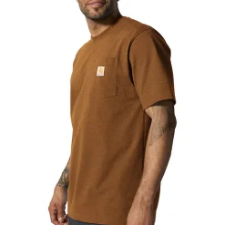Loose Fit Heavyweight S/S Pocket Tee Oiled Walnut Heather