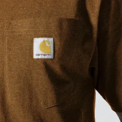 Loose Fit Heavyweight S/S Pocket Tee Oiled Walnut Heather