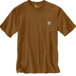 Loose Fit Heavyweight S/S Pocket Tee Oiled Walnut Heather