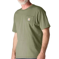 Loose Fit Heavyweight S/S Pocket Tee Dusty Olive