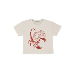 Love Stings Crop Tee Vintage White