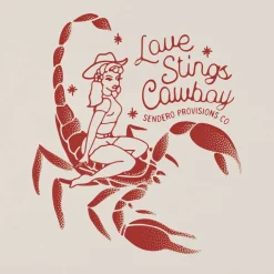 Love Stings Crop Tee Vintage White