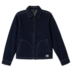 Mechanic Garage Zip Jacket Rinse Denim