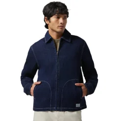 Mechanic Garage Zip Jacket Rinse Denim