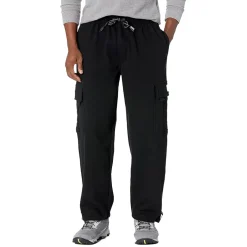 Men's Heavyweight Fleece Cargo Pants Black
