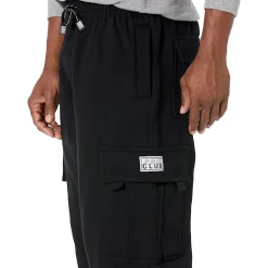 Men's Heavyweight Fleece Cargo Pants Black