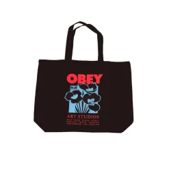Obey Art Studio Flower Tote Bag Black