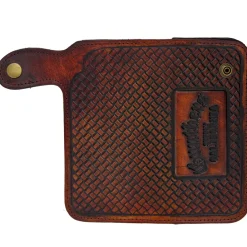 Old E Chain Wallet - Antique Brown