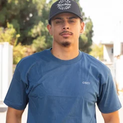 Peace & Justice Statue Tee Harbor Blue